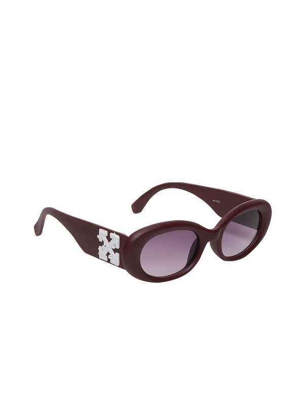 Celebrity Full Rim Brown Plastic Frame With Blue UV Protected Lens Wayfarer Sunglasses for Men & Women_8213-5
