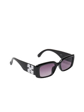Celebrity Full Rim Black Plastic Frame With Blue UV Protected Lens Wayfarer Sunglasses for Men & Women_8216-1