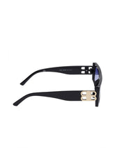 Celebrity Black Plastic Frame With Blue UV Protected Lens Wayfarer Sunglasses for Men & Women_10884-09