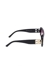 Celebrity Black Plastic Frame With Orange UV Protected Lens Wayfarer Sunglasses for Men & Women_10884-08