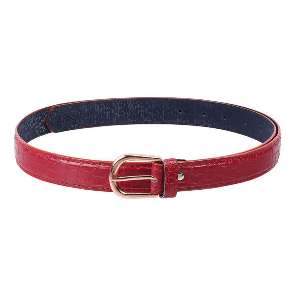 Sandy D Carter Women Red Artificial Leather Waist Belt for Jeans & Formal Paint SDC-031-RD