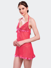 Fleurt Royal Blue Spendex Net Premium Baby Doll Dress for Women HOBF-NEW-0142-R.PK