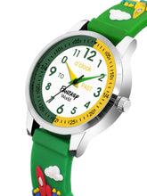 Fantasy World Green 3D Print Rubber Strap Time Teacher Analog Watch Boys & Girls FW-25-SL-15