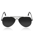 Elite Collection Black Aviator One Size Metal Adult-Unisex UV Sunglasses-EC296BK
