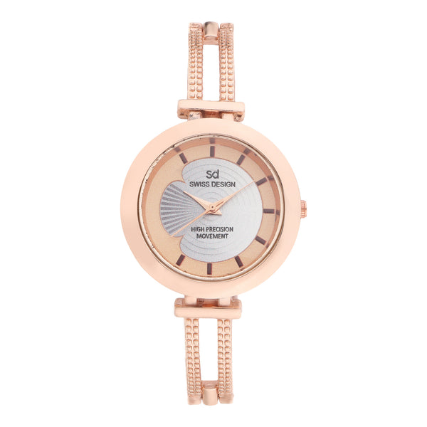 Fluid Rose Gold Stylish Analog Metal Watch For Women SDWatch24-020-RG01