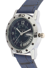 Fluid  Blue Round Leather Strap Analog Watches for Women FLWatch23-734L-BL01
