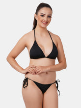 Fleurt Black Lycra Forbes Bikni Set I Lingerie Set - One Size (Free Size) For Women Fleurt-Set-Bikini-0239BK