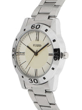 Fluid  White Round Stainless Steel Analog Watches for Women FLWatch24-763L-WH01