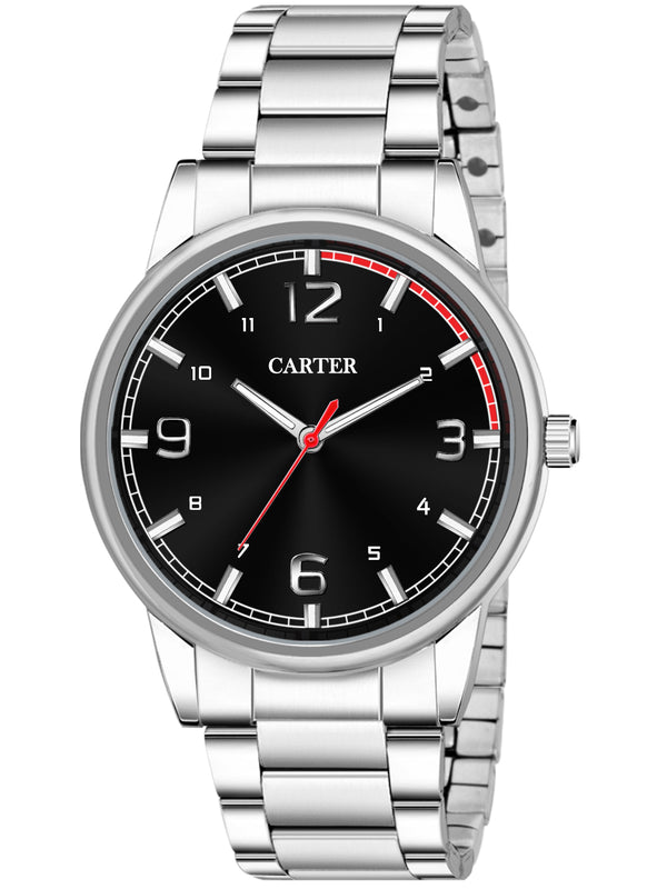 Sandy D Carter Metal Black Analogue Round Watches for Men_Sandy D Carter-193-BK