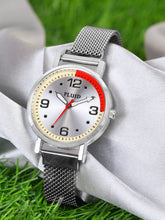 Fluid  Silver Round Allow Strap Analog Watches for Women FLWatch23-023-SL01