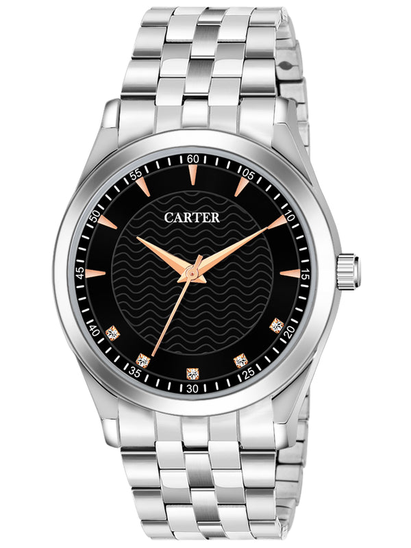 Sandy D Carter Metal Black Analogue Round Watches for Men_Sandy D Carter-203-GBK