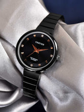 Sandy D Carter Metal Black Analogue Round Watches for Women_SDC24-68-BK