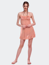 Fleurt Orange Power Net Honey Moon Dress Dress for Women HOBF-BD-1024-OR