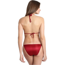 Fleurt Red Lycra Forbes Bikni Set I Lingerie Set - One Size (Free Size) For Women Fleurt-Set-Bikini-P5-RD