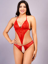 Fleurt Red Lycra Forbes Lingerie Set - One Size (Free Size) For Women Fleurt-Set-LTD-RD