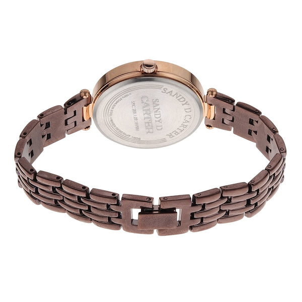 Sandy D Carter Metal Black Analogue Round Watches for Women_SDC24-11-BK2