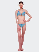 Fleurt Sky Blue Lycra Net Bikni Set I Lingerie Set - One Size (Free Size) For Women Fleurt-Set-206-S.BL