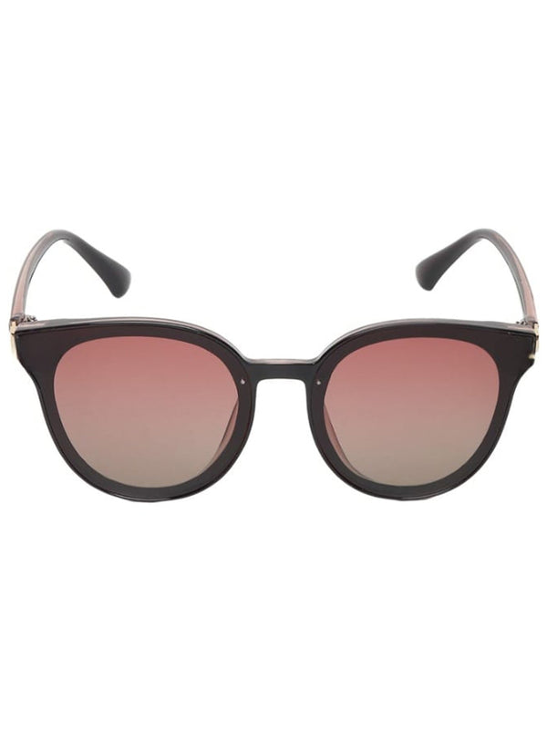 Celebrity Full Rim Brown Plastic Frame With Brown UV Protected Lens Round Sunglasses for Men & Women_05-BR
