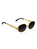 Elite Collection Black Round One Size Metal Adult-Unisex UV Sunglasses-EC300BK