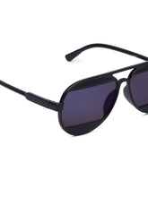 Celebrity Full Rim Black Plastic Frame With Blue UV Protected Lens Avaitor Sunglasses for Men & Women_VO2601