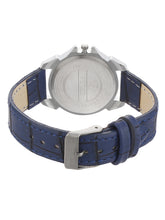 Fluid  Blue Round Leather Strap Analog Watches for Women FLWatch24-743L-BL01
