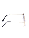 Prime Blue Geometric Hexagonal One Size Metal UV Sunglasses-OL104BL