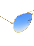 Prime Blue Aviator One Size Metal UV Sunglasses-OL133BL