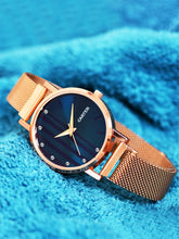 Sandy D Carter Metal Rose Gold Analogue Round Watches for Women_Sandy D Carter-71-RG-BL