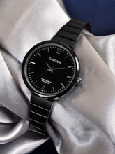 Sandy D Carter Metal Black Analogue Round Watches for Women_SDC24-61-BK