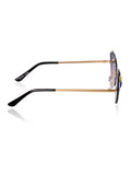 Celebrity Pink Gold-Toned Metal Rimless UV Protected  Crystal Edge Sunglasses For Women CL143PK