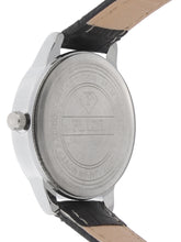 Fluid  Silver Round Leather Strap Analog Watches for Women FLWatch24-744L-SL01