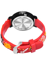 Fantasy World Red 3D Print Rubber Strap Time Teacher Analog Watch Boys & Girls FW-25-BK-01