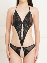 Fleurt Black Power Net+Spendex net Babydoll with Robe Dress for Women Fleurt25-BD-SH-LTDBK-1014_BK
