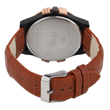 FLUID Tan Leather Strap Watches For Men FLWatch23-021-SL02