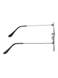 Prime Grey Geometric Hexagonal One Size Metal UV Sunglasses-OL103GY