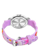Fantasy World Pink 3D Print Rubber Strap Time Teacher Analog Watch Boys & Girls FW-25-SL-18