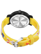 Fantasy World Yellow 3D Print Rubber Strap Time Teacher Analog Watch Boys & Girls FW-25-BK-13