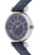 Fluid  Blue Round Leather Strap Analog Watches for Women FLWatch24-783L-BL01