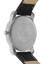 Fluid  Black Round Leather Strap Analog Watches for Women FLWatch24-746L-BK01