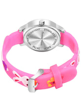 Fantasy World Pink 3D Print Rubber Strap Time Teacher Analog Watch Boys & Girls FW-25-SL-12