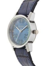 Fluid  Blue Round Leather Strap Analog Watches for Women FLWatch24-785L-BL01