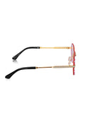 Celebrity Pink Gold-Toned Metal Rimless UV Protected  Luxe Rim Sunglasses For Women CL109PK
