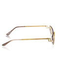 Celebrity Yellow Gold-Toned Metal Rimless UV Protected  Crystal Frame Sunglasses For Women CL173YL