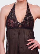 Fleurt Black Power Net Honey Moon Dress Dress for Women HOBF-BD-99-BK