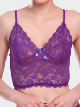Fleurt Purple Lycra Lace Lingerie Set - One Size (Free Size) For Women Fleurt-Set-170-PR