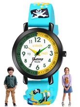 Fantasy World Blue 3D Print Rubber Strap Time Teacher Analog Watch Boys & Girls FW-25-BK-10