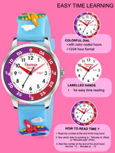Fantasy World Blue 3D Print Rubber Strap Time Teacher Analog Watch Boys & Girls FW-25-SL-16