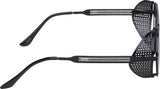 Prime Black Round One Size Metal UV Sunglasses-OL151BK
