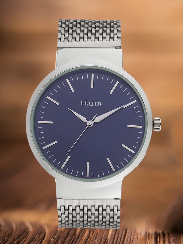 FLUID Blue Stainless Steel Strap Watches For Men FLWatch24-810G-BL01