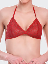 Fleurt Red Lycra Net Bikni Set I Lingerie Set - One Size (Free Size) For Women Fleurt-Set-208-NEW-RD